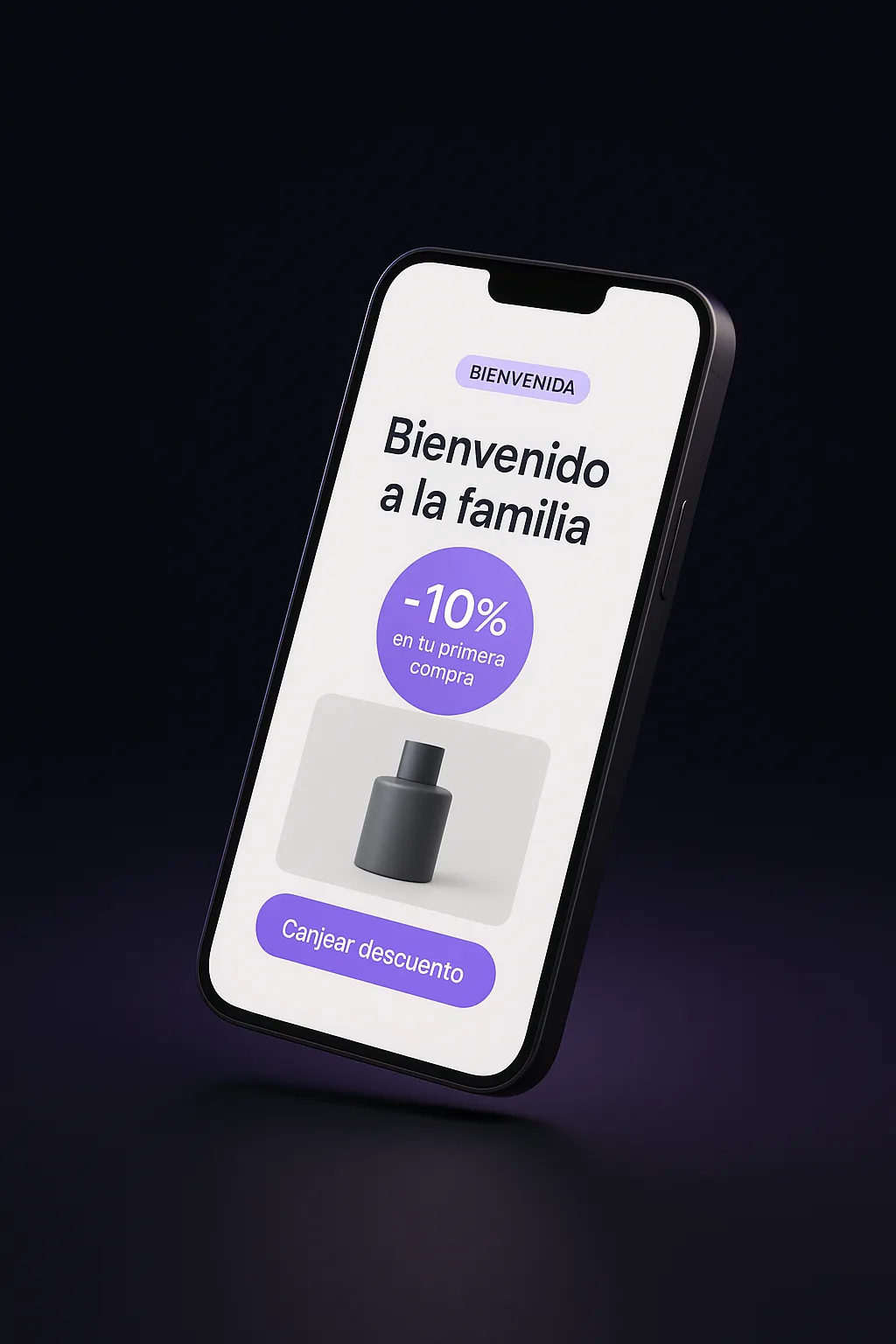 Ejemplo de email de bienvenida con descuento